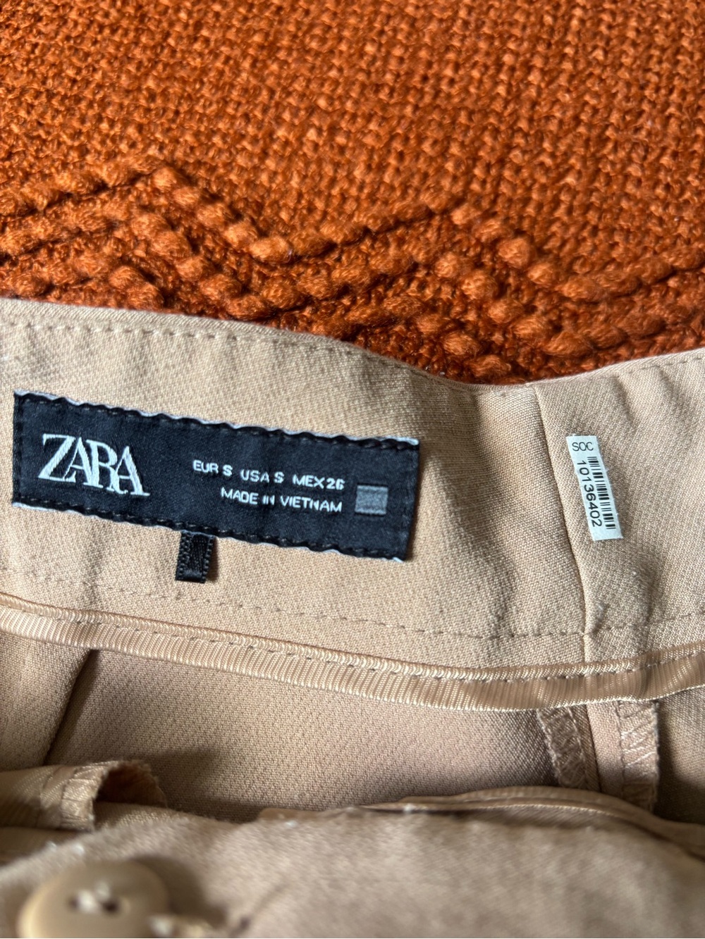 Zara Beige Tailored Vest and Wide-Leg Pants Set - Picture 3 of 6